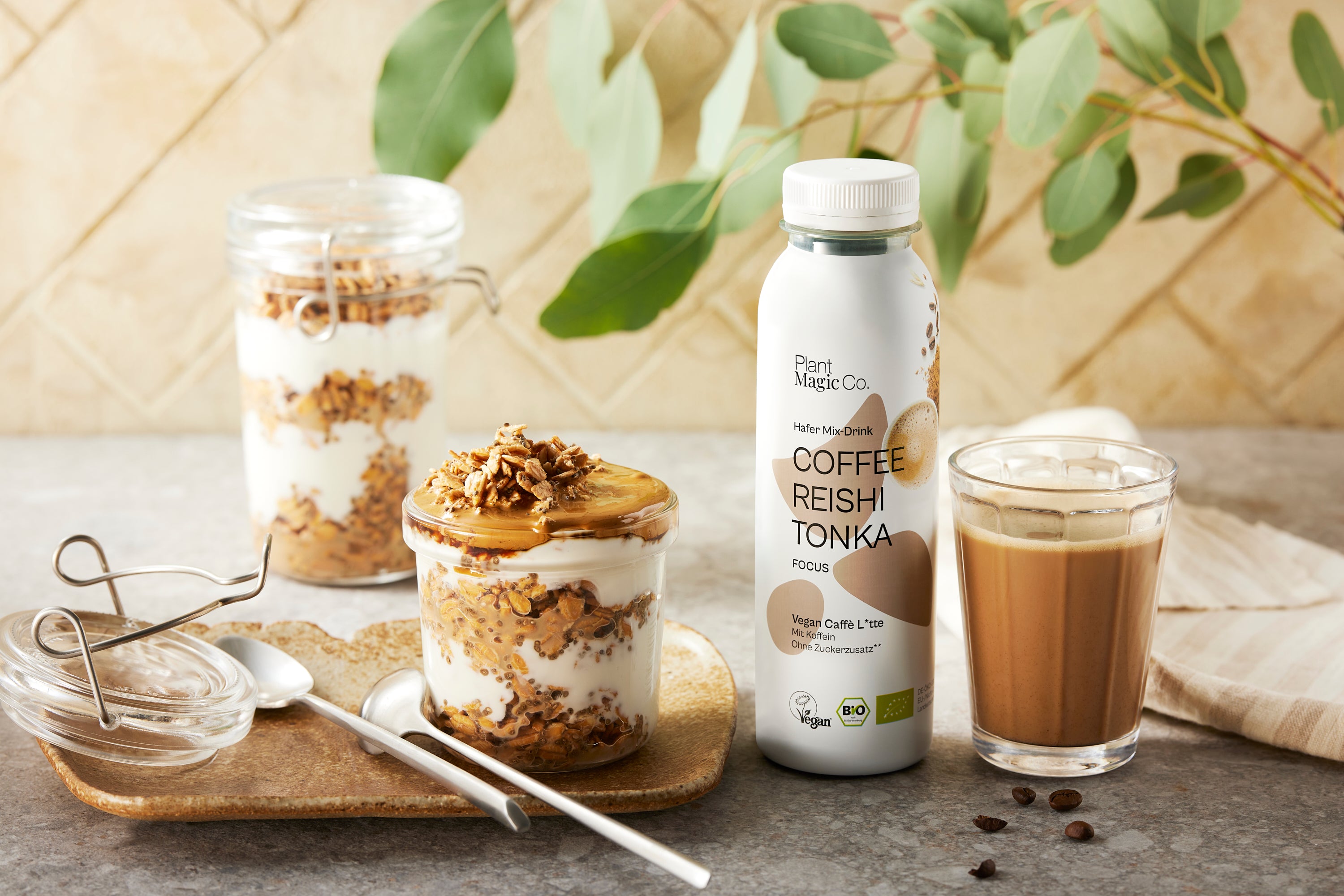 Overnight Oats with Dalgona Coffee Cream